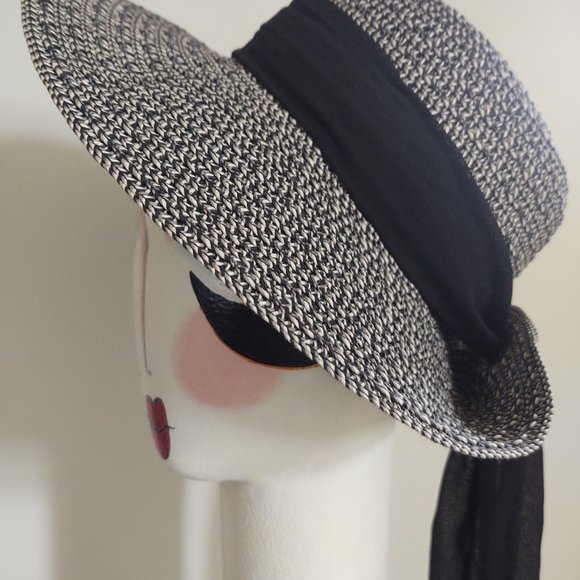 Nine West Grommet Ribbon Fashion Hat New - Picture 4 of 8